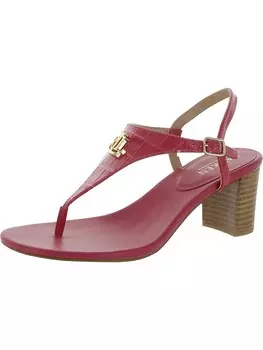 WESTCOTT II Женские кожаные сандалии-стринги с ремешком на щиколотке Lauren Ralph Lauren, цвет Sport Pink
