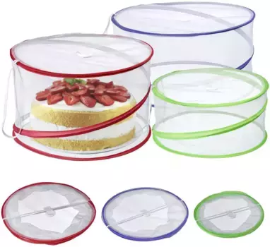 WESTMARK Крышка для сохранения свежести "Худи", (набор, 3 шт.), в ассортименте. 39, 34 + 30 см, идеально подходит для кемпинга, пикников и сада 39,0х0,8х39,0 см, красный/синий/зеленый