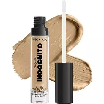 Wet N Wild Megalast Incognito Консилер полного покрытия с маслом ши, средний мед, Wet 'N' Wild