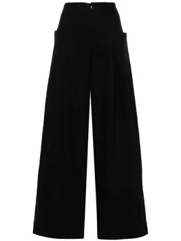 White Sand брюки со складками, черный