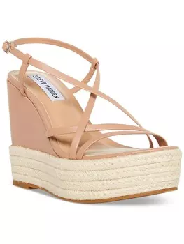 Whitlee Женские нарядные босоножки на танкетке из искусственной кожи Steve Madden, цвет Tan
