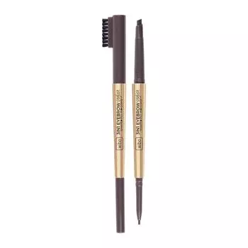 Wibo 3in1 Eyebrow Stylist карандаш для бровей с расческой 2 Dark Brown, 1 шт.