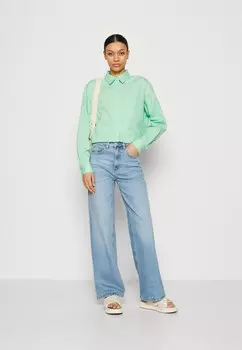 Wide Leg Marks & Spencer, Расклешенные джинсы Marks & Spencer, светлый деним