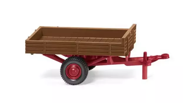 Wiking Одноосный прицеп Allgaier желто-коричневый 1:87