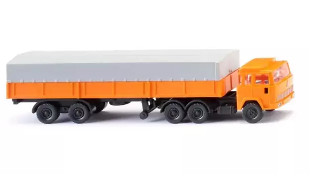 Wiking Полуприцеп бортовой 1:160 (Magirus) оранжевый