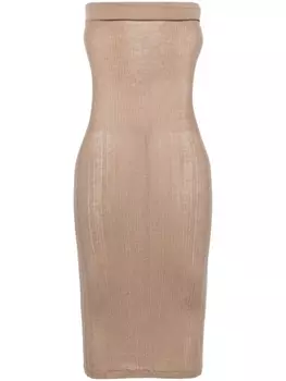 Wild Cashmere юбка миди Brooke в рубчик, нейтральный цвет