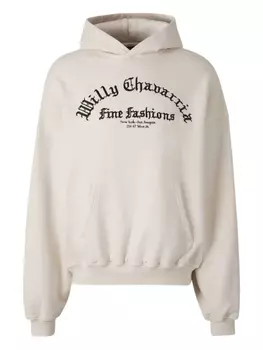 Willy Chavarria базовое худи, белый