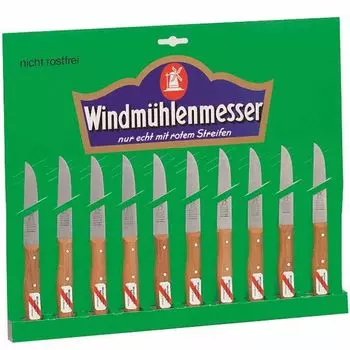 Windmhlenmesser 138-5325010003 Нож для овощей с прямым лезвием 85 мм, натуральный/серебристый (10 шт. в упаковке)
