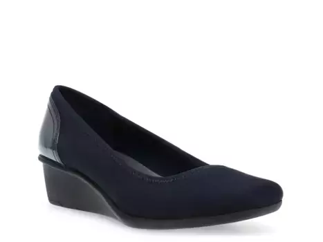 Winner Wedge Туфли Anne Klein, Navy Fabric
