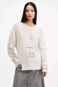 WINNIE шерстяной свитер AllSaints, белый