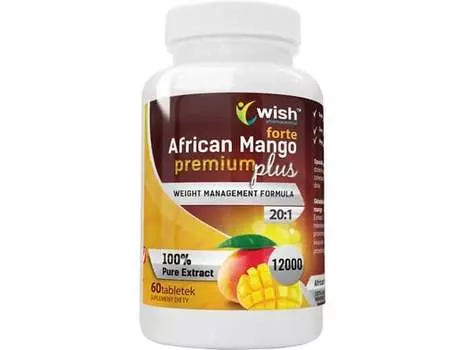 Wish, Африканское Манго Премиум Плюс 6000 мг, 60 таб.