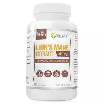 Wish, Экстракт львиной гривы 500 мг 60 капсул