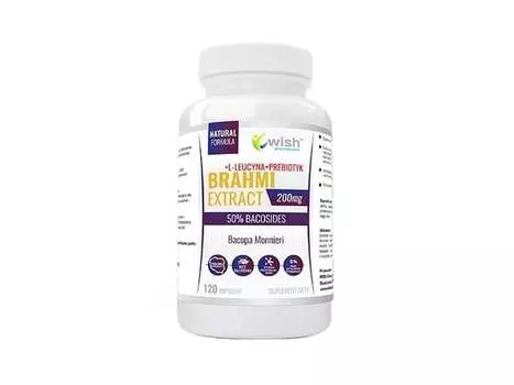 Wish, Витамины и минералы, Экстракт Брахми 200мг, 120 капс.
