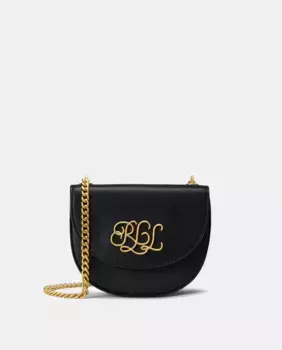 Witley женская маленькая кожаная сумка через плечо Lauren Ralph Lauren, чёрный