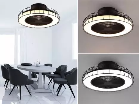 WIZ потолочный вентилятор SANDFJORD 52см черный Reality Leuchten