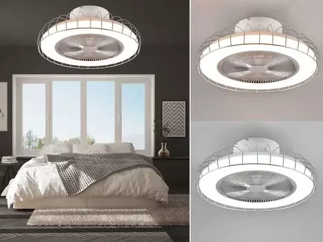 WIZ потолочный вентилятор SANDFJORD 52см хром Reality Leuchten