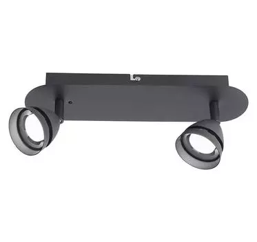 WIZ Светодиодный настенный и потолочный точечный светильник Gemini, черный матовый, 2 лампы RGBW TRIO