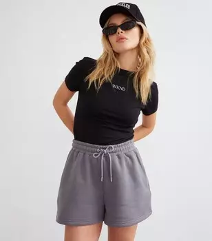 WKNDGIRL Черная укороченная футболка WKNDGIRL, черный