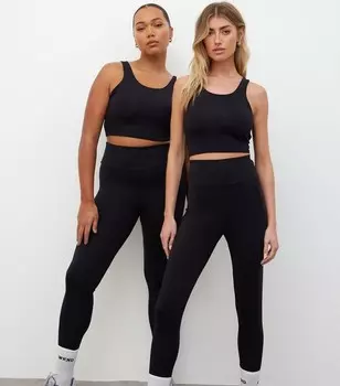 WKNDGIRL Черный укороченный топ с овальной спинкой WKNDGIRL, черный