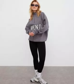 WKNDGIRL Темно-серый свитшот на молнии до половины WKNDGIRL, темно-серый