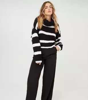 WKNDGIRL Укороченный джемпер в белую полоску WKNDGIRL, белый