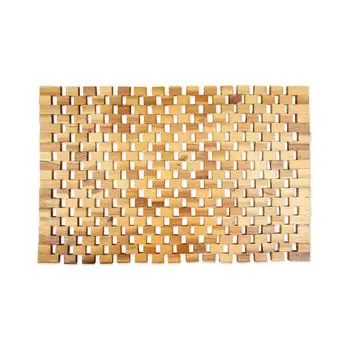 WohnDirect коврик для ванной из акации деревянный коврик для душа натуральный 40 x 60 см, коричневый