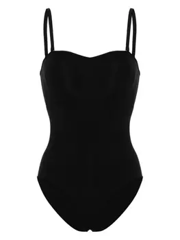 Wolford бесшовное боди на тонких бретелях, черный
