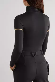 WOLFORD боди Leia String из эластичного джерси и стрингов, черный
