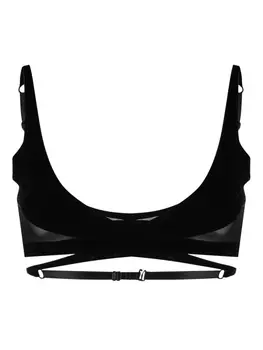 Wolford бюстгальтер Flock Shaping из коллаборации с Mugler, черный