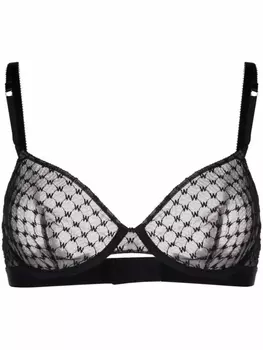 Wolford бюстгальтер с монограммой, черный