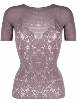 Wolford футболка с эффектом потертости, фиолетовый