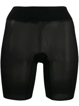 Wolford полупрозрачные бесшовные шорты, черный