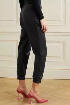 WOLFORD спортивные брюки из веганской кожи, черный