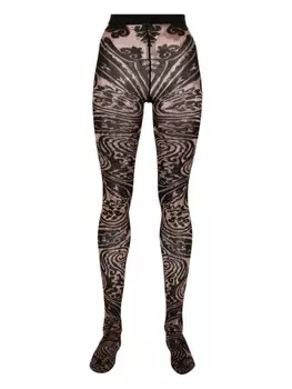 Wolford жаккардовые колготки Body Tattoo, коричневый