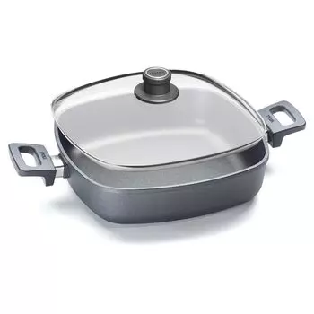 Woll 628-2NL Titanium Nowo сервировочная жаровня квадратная со стеклянной крышкой 28x28см - не для индукционной плиты