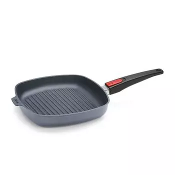 WOLL 'Diamond LITE квадратная индукционная сковорода для стейка, AS 24x24см, высота 4см, с желобками