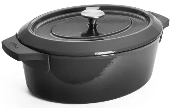 WOLL Сковорода "Железо", чугун, (1 шт.) 7,5 литров + высота 12,5 см., серый