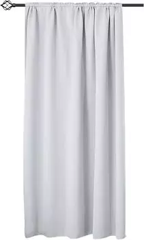 WOLTU Непрозрачная штора с рюшной лентой для рельса 250 г/м Тяжелая термоштора Белая 135 x 175 см (1 шт.), белый