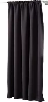 WOLTU Непрозрачная штора с рюшной лентой для рельса 250 г/м Тяжелая термозавеса Антрацит 135 x 225 см (1 шт.), серый