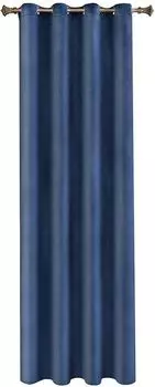 WOLTU Плотные шторы с люверсами Бархатные шторы Тепловые шторы 300 г/м Плотные плотные шторы Темно-синие 140 x 270 см (1 шт.), синий