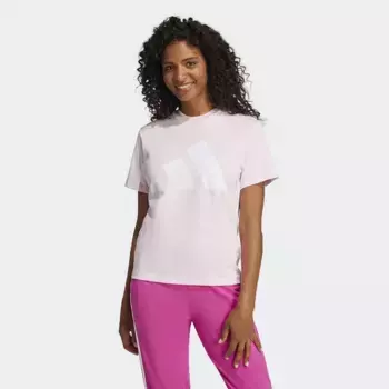 Women's Essentials Футболка Adidas из хлопка с большим логотипом, цвет Rosa