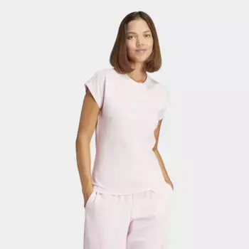 Women's Essentials Линейная хлопковая футболка Adidas, цвет Rosa