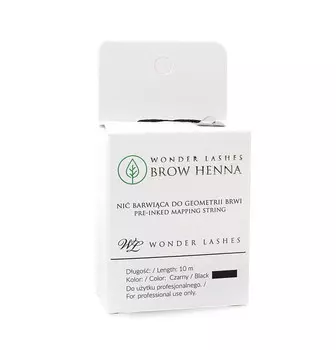 Wonder Lashes, Красящая нить для геометрии бровей, Brow Henna 10 м, черный