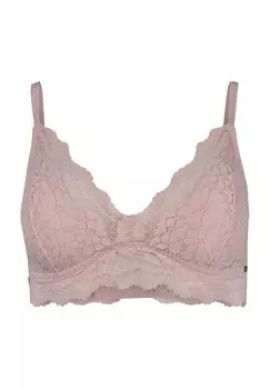 Wonderfulace Беспроводной кружевной бюстгальтер с треугольными чашками и цветочным принтом для женщин SKINY, цвет Rose Dust