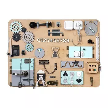 Woobiboo, Манипулятивная доска, Premium XL Так мятная, такая крутая!, коричневая, 80х60 см