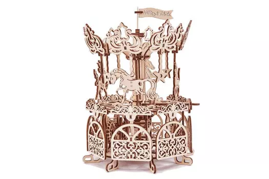 WoodTrick, головоломка для сборки красивых моделей Карусель Wood Trick