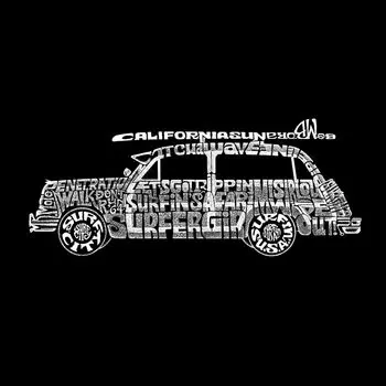 Woody - Classic Surf Songs - мужская футболка с рисунком Word Art LA Pop Art, серый