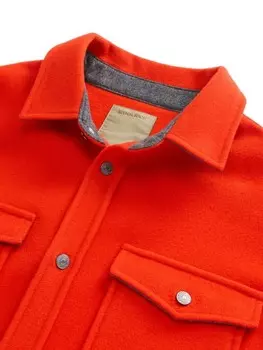 Woolrich аляска поверх рубашки, оранжевый