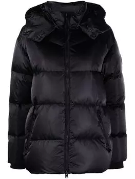 Woolrich атласная куртка с капюшоном, черный