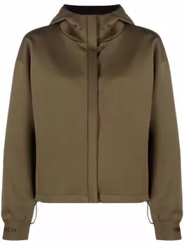 Woolrich бомбер на молнии с капюшоном, зеленый